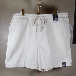 No Boundaries Cream Elastic Drawstring 100% Cotton Shorts NWT